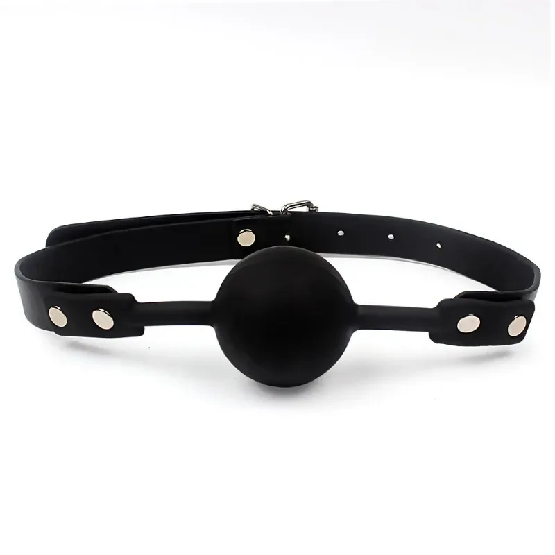 

IKOKY PU Leather Band Mouth Gag Flirting Sex Toys for Couples Adult Game Silicone Ball Erotic Product Oral Fixation Sex Bondage