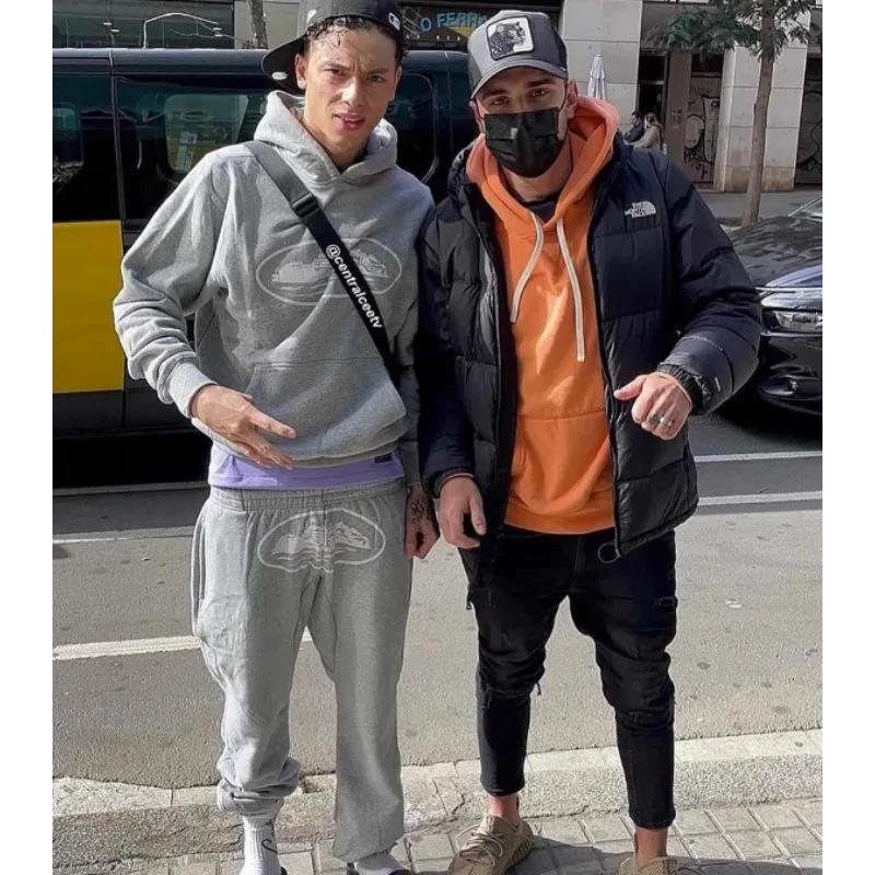 

Men's Fashion Hot 2025 Autumn and Winter Alcatraz Print Street Men's Women's Loose Basic Hooded Sweater Casual Sweatpants Set