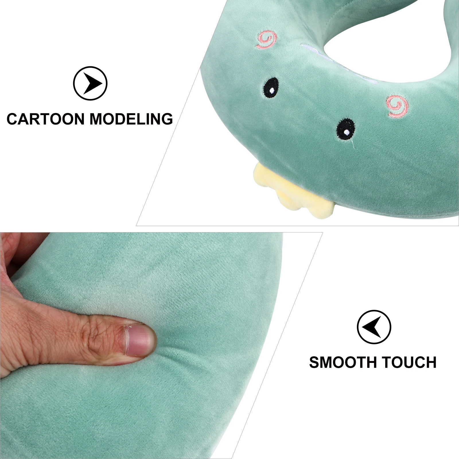 

U-shaped Neck Pillow Kid Travel Animal Pillows Portable Cartoon Dinosaur Cushion