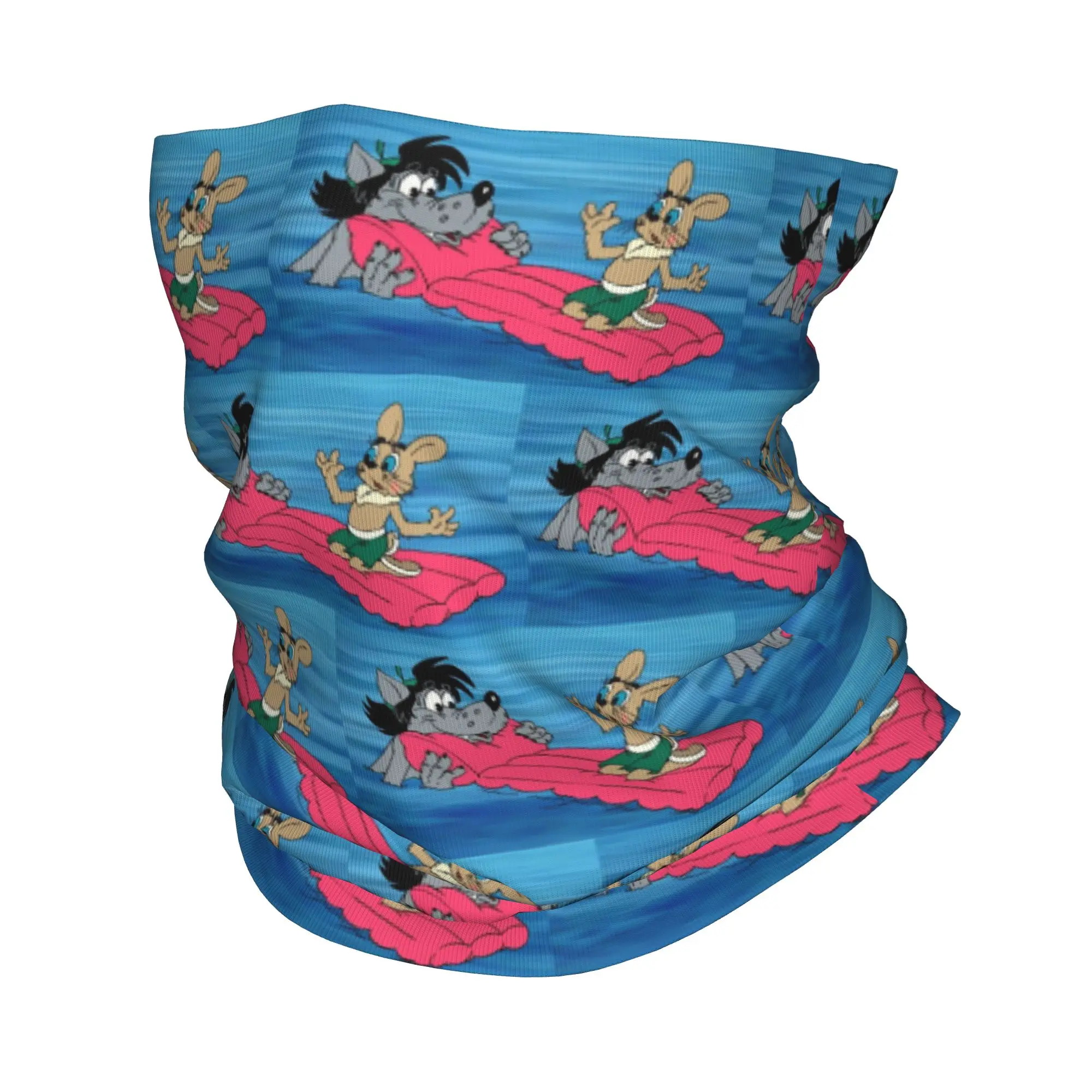 Wolf And Rabbit Just You Wait Nu pogodi Bandana Neck Gaiter Printed Mask Scarf Multi-use Headband Riding Unisex Adult