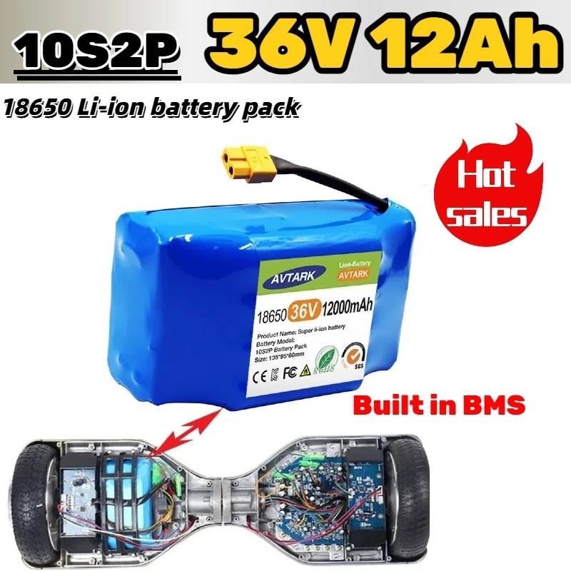 

Genuine 36V Battery Pack 12000mAh Rechargeable Li-Ion Battery for Electric Self Balancing Scooter HoverBoard Unicycle