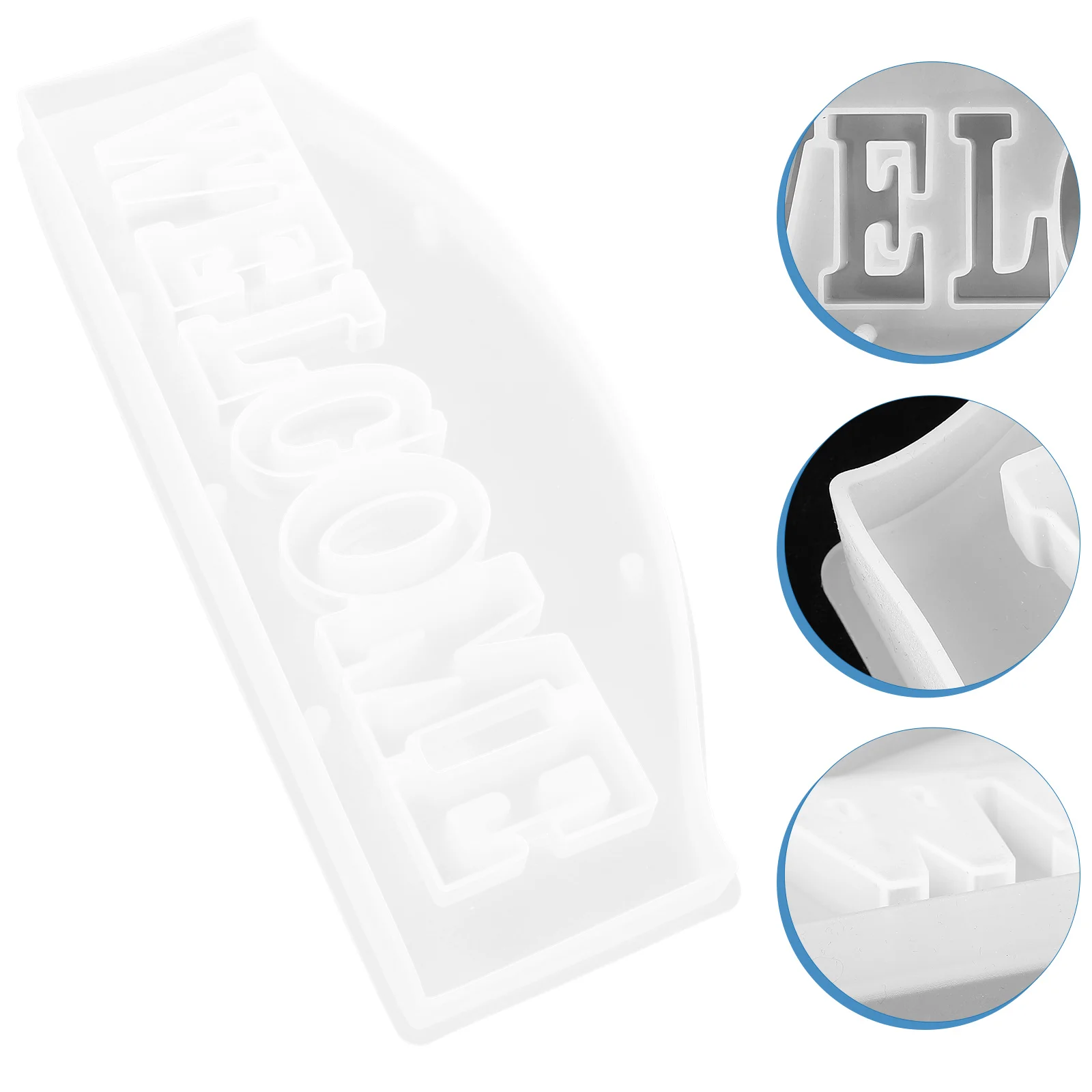 

Alphabet Welcome Casting Mold Craft Making Silicone Desktop Sign Mold Resin Diy Decorative Ornament Handmade Crystal Molds For
