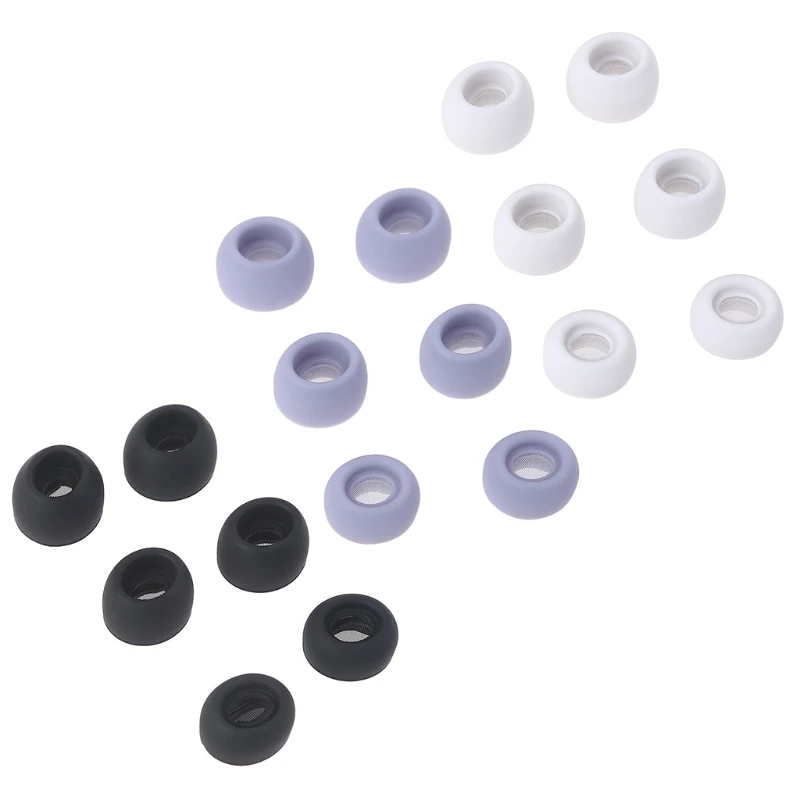 DX62 Silicone Eartips Eargels Earpads Ear Tips Silicone Bud Compatible for Glaxy Buds Pro with Steel Mesh