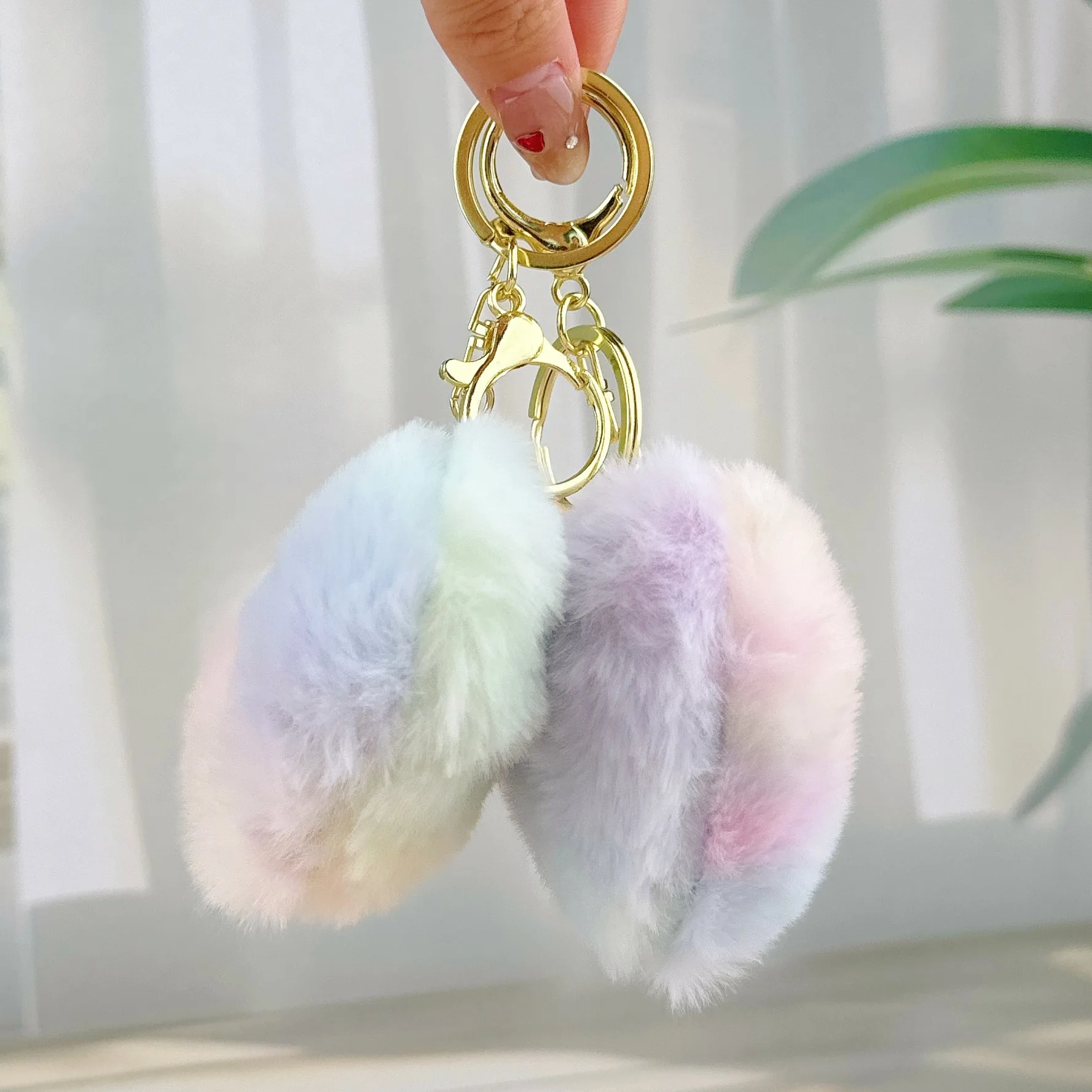 6CM Colorful Creative Cute Plush Keychain Peach Heart Handmade DIY Toy Doll New Hot Selling Dreamy Love Doll Keychains Gifts