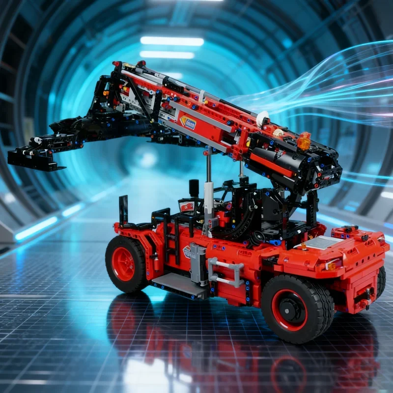 3500 stuks MOC C-model Reach Stacker Technische bouwstenen Bouw DIY creatief idee Steentjes Kerstcadeau speelgoed Verjaardag