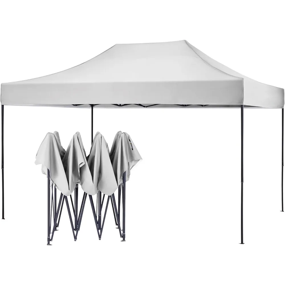 

10x15 Pop Up Tent Canopy Easy Portable Commercial Instant Canopies Outdoor Market Shelter (White, 10'x15' (Black Frame))