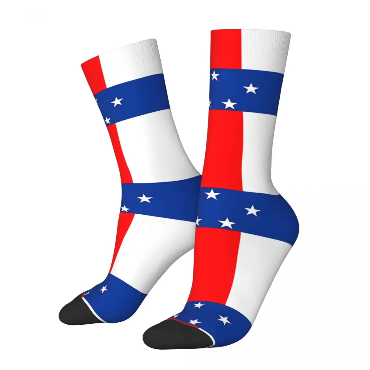 Flag Of Netherlands Antilles Bath Mat Socks Hiking 3D Print Boy Mid-calf Sock