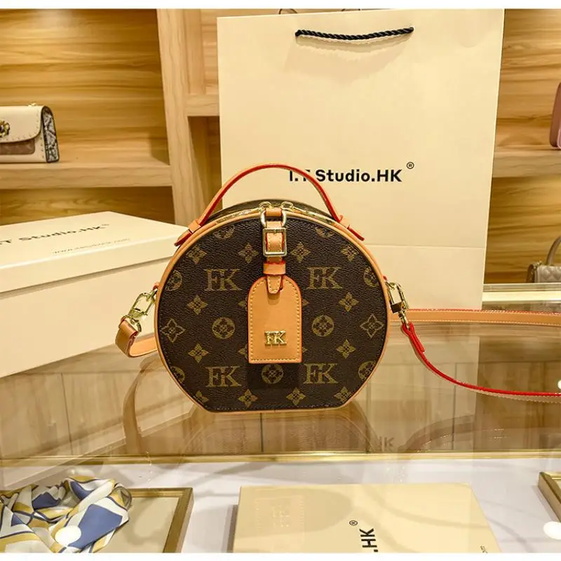 Round Cake Bag Female Versatile Messenger Bag High -Level Small Round Bag Luxury Designer Bags