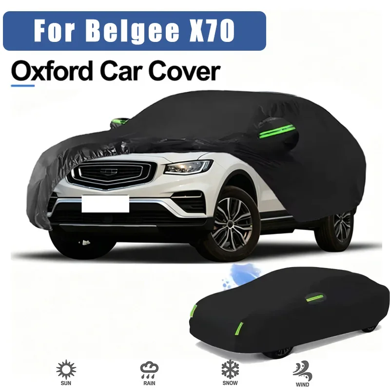 For Belgee X70 Oxford Cloth Full Car Cover Outdoor Waterproof Dustproof Anti UV Sun Snow Protection Exterior Accessories