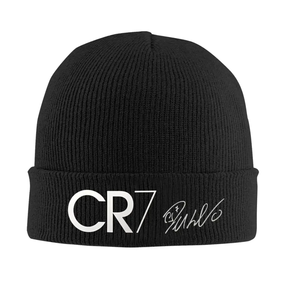 CR7 Football Soccer Knitted Hat Women's Men's Skullies Beanies Autumn Winter Hat Acrylic Ronaldos Hip Hop Melon Cap