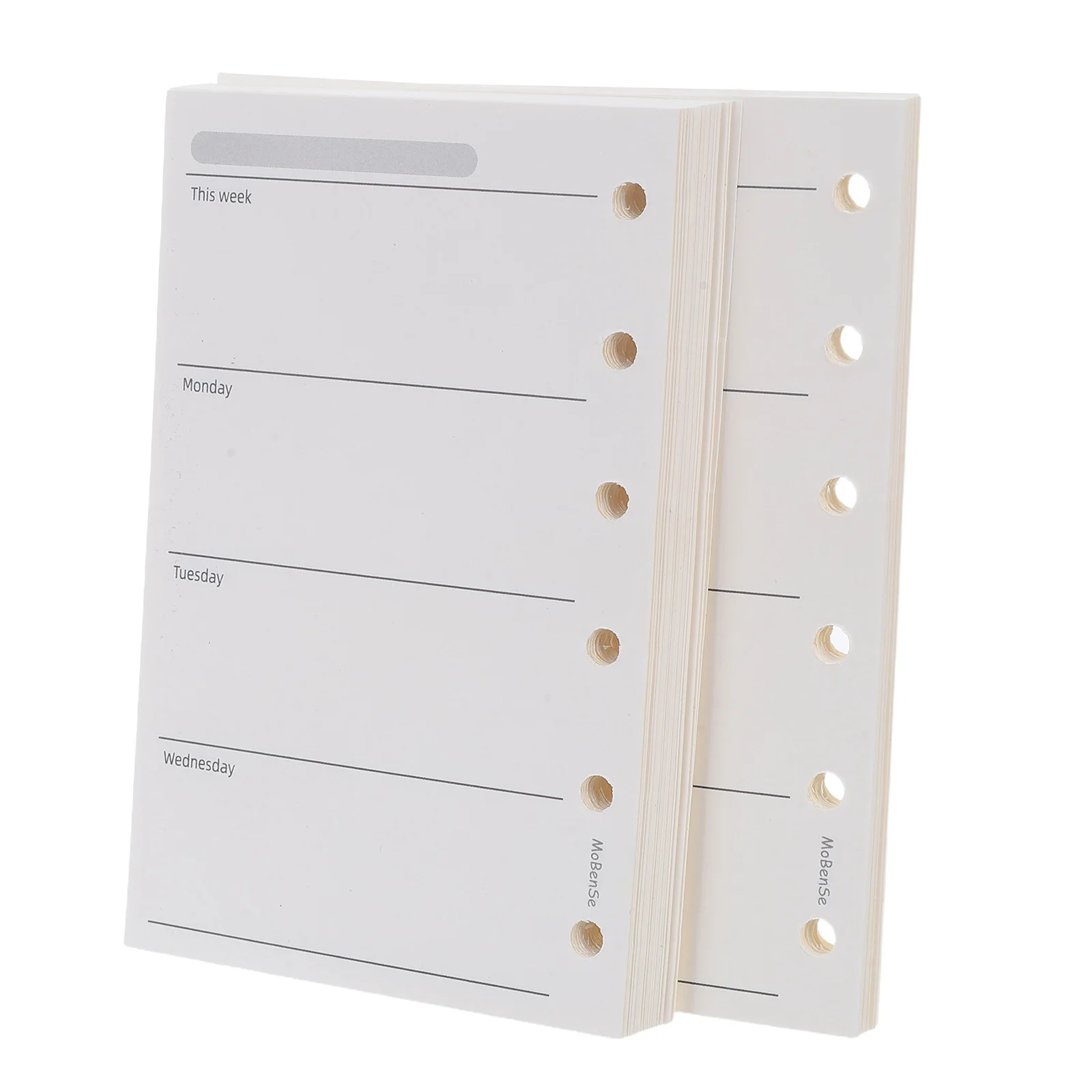 

200Pcs Weekly Planner Refill Paper A7 6 Hole Ring Binder Inserts 4.7x3.1 Smooth Writing Personal Planner Pages for Study Office