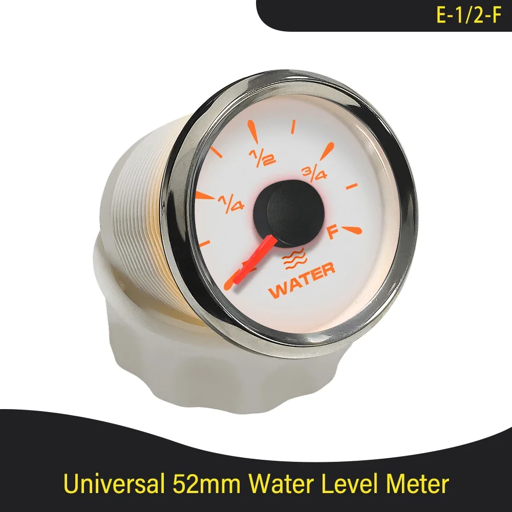 0-190ohm 240-33ohm Signal Adjustable 52mm Water Level Gauge Waterproof with 8 Colors Backlights Fit Car Motorcycle Boat 9-32V