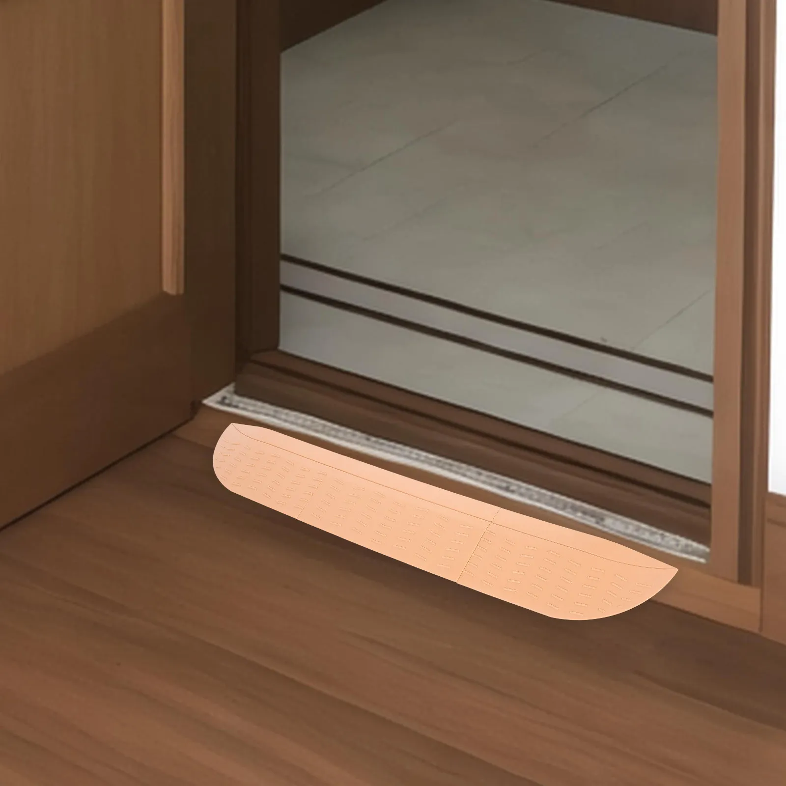 

Beige Silicone Threshold Ramp for Robot Vacuum Easy Install Ramp Mat for Home Floor Levels Sweeping Robot Slope Solution