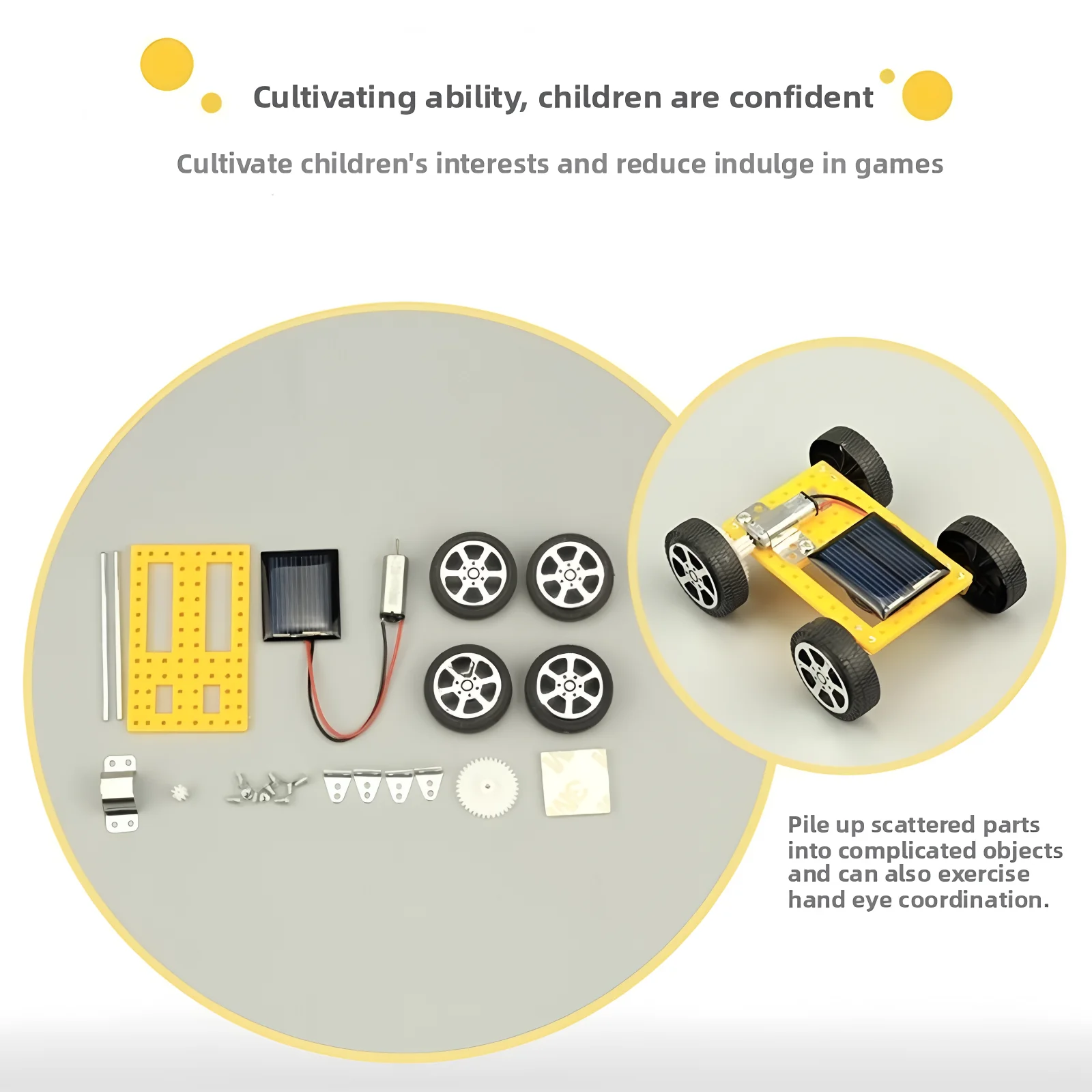 Montar modelos de coches con energía solar, juguetes educativos para niños, juguetes para experimentos de ciencia y educación, coches con energía solar,