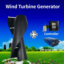 10000W Vertical Wind Turbine Generator Windmill With Free MPPT Charger Controller and Off Grid Inverter For Homeuse