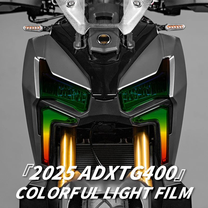 

For SYM ADX TG 400 2025 Motorcycle Iridescent Headlight Film Sticker - Colorful Shine, Protective Decal