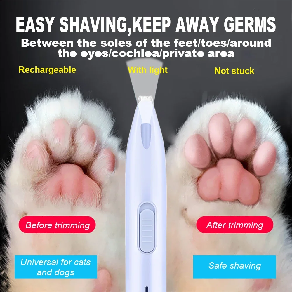 Dog Hair Trimmer Electric Dog Cutter Professional Pet Foot Hair Trimmer Professional Pet Nose/Ear/Paw Trimmer Accessories image 6