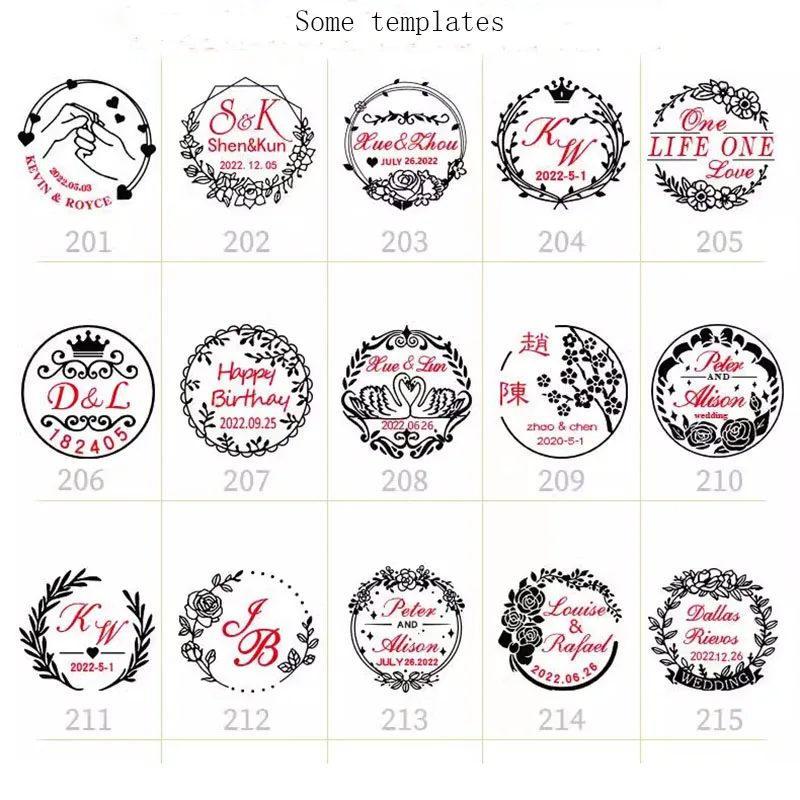 Customized Private Acrylic Ink Stamp Your Design LOGO Rubber Seal Custom Office Wedding Graduation Cards Transparent Clear Stamp