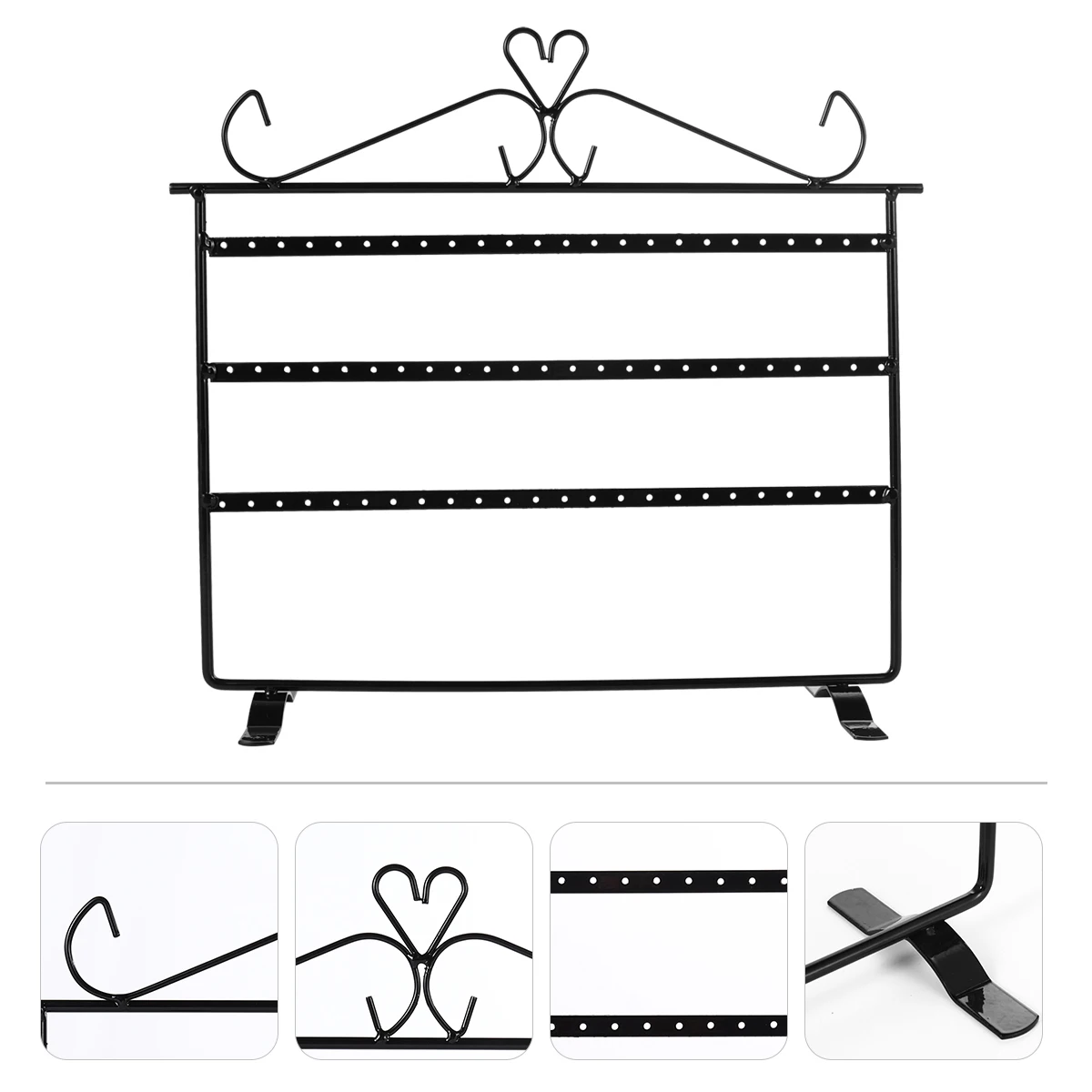 Metal Earring Display Stand Durable Three Layers Jewelry Organizer for Women Home Showcase Storage Earring Holder Stand