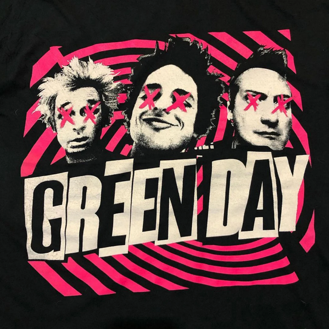 Greenday الفرقة الأمريكية الرجعية شارع العليا تي شيرت الخريف الرياضة القطن الخالص تي شيرت رجالي ملابس الأطفال المحملة Y2k امرأة