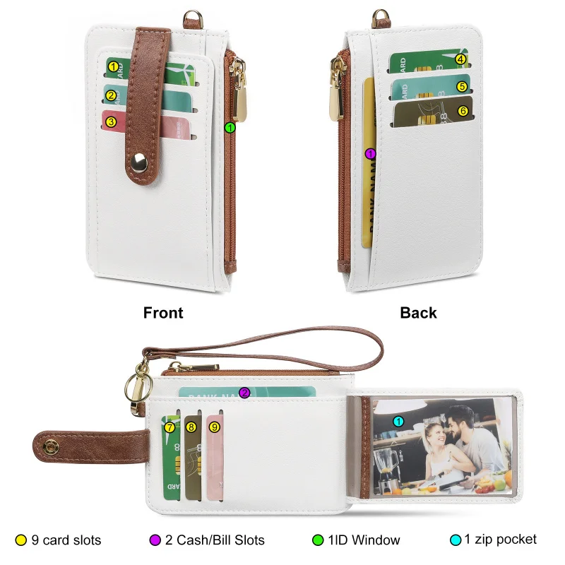 Western Large Capacity RFID Blocking Multi Card Slots PU Leather Women Wallet Zipper Multifunctional Coin Purse for Ladies