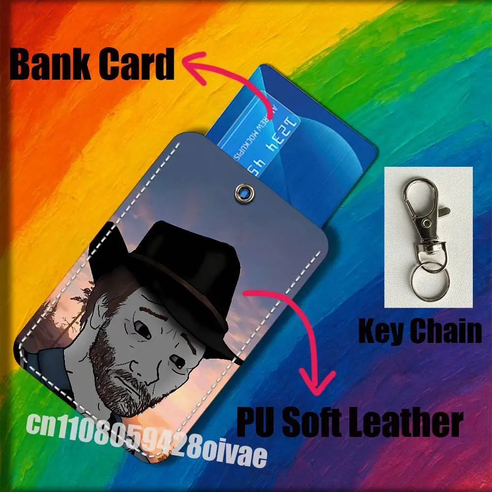 R-Red Dead Redemption Morgan RDR2 für Ausweishalter, Kreditkartenhalter, Bankkartenhalter, Ausweistasche, Schlüsselanhänger