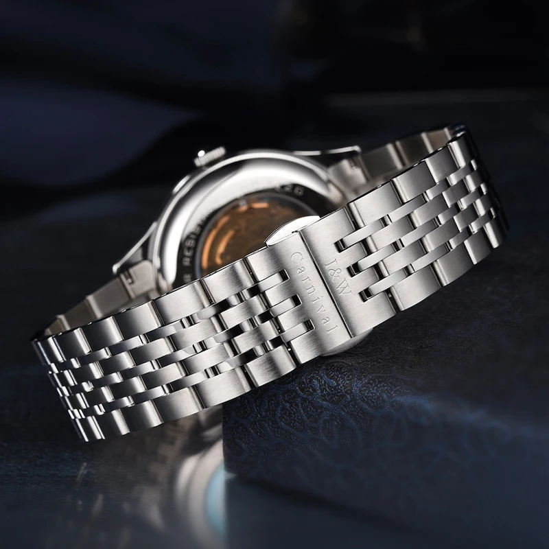 

Stainless Steel Watch Band Strap Wristwatch Bracelet Replacement Band For CARNIVAL I&W 533G 550G 563G 522G 528G 555G 512G Watch