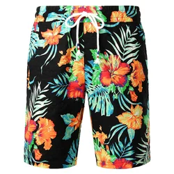 Flower Leaves Graphic Beach Shorts Pants Men 3D Printed y2k Surf Board Summer Hawaii Swimsuit Swim Trunks Cool Ice