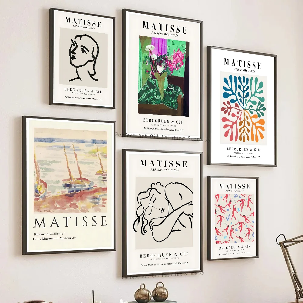 1PC Vintage Henri Matisse Famous Painter Artwork Collection Poster Paper Print Home Living Room Bedroom Entrance Bar Restaurant