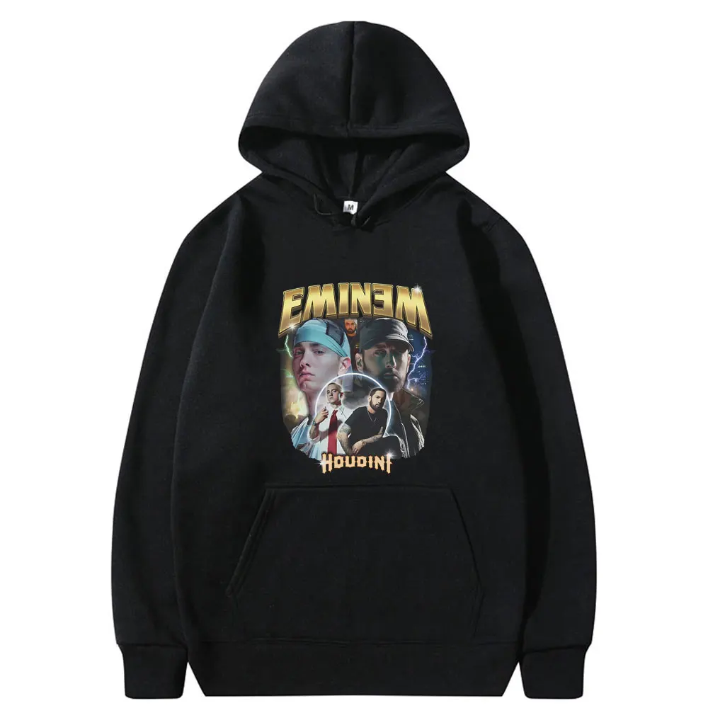 

Rapper Eminem The Death of Slim Shady Houdini Hip-hop Hoodie Men's Vintage Pullover Men Women Hip Hop Fashion Oversized Hoodies