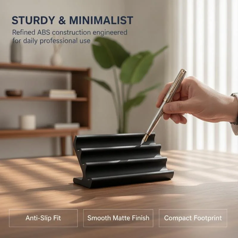 3D Printed Modern Minimalism Three Floors Black Pen Stand Office Desk Organizer Creative Gift