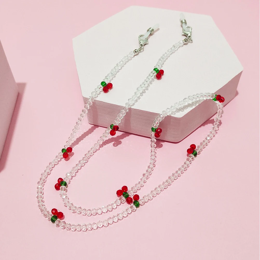 

Cherry Mask Chain Lightweight Plastic Glasses Lanyard Anti Lost Eyeglass Strap Decorative Multifunction Belt For Masks Glasses