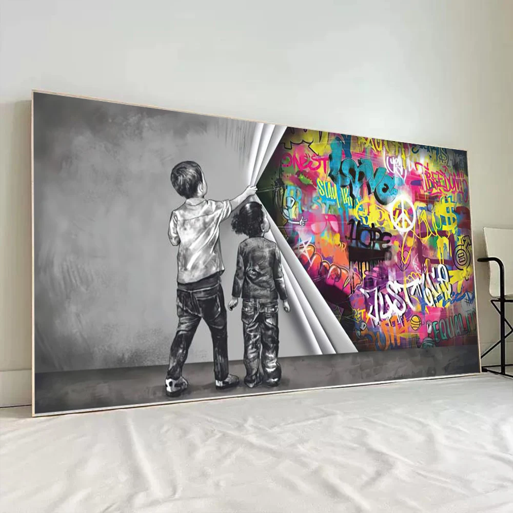 Street Graffiti Abstract Wall Art Poster Trendy High End Mural Modern Home Decor Painting Canvas Prints Living Room Decoration