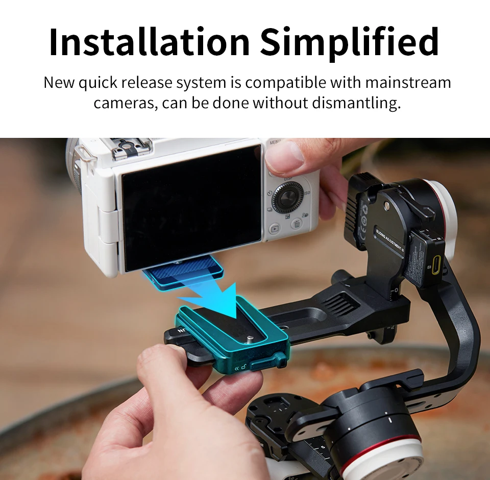 ZHIYUN Official Crane M3S Camera Stabilizer Handheld Gimbal Fill Light for Mirrorless Cameras Phone for Sony ZVE10 Canon