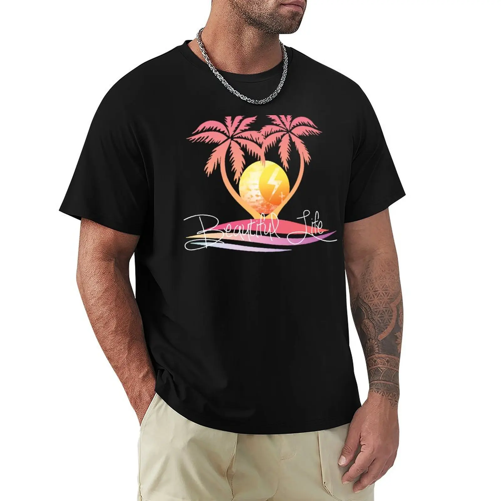 Camiseta Beautiful Life Sunrise, ropa de trabajo, camiseta ligera