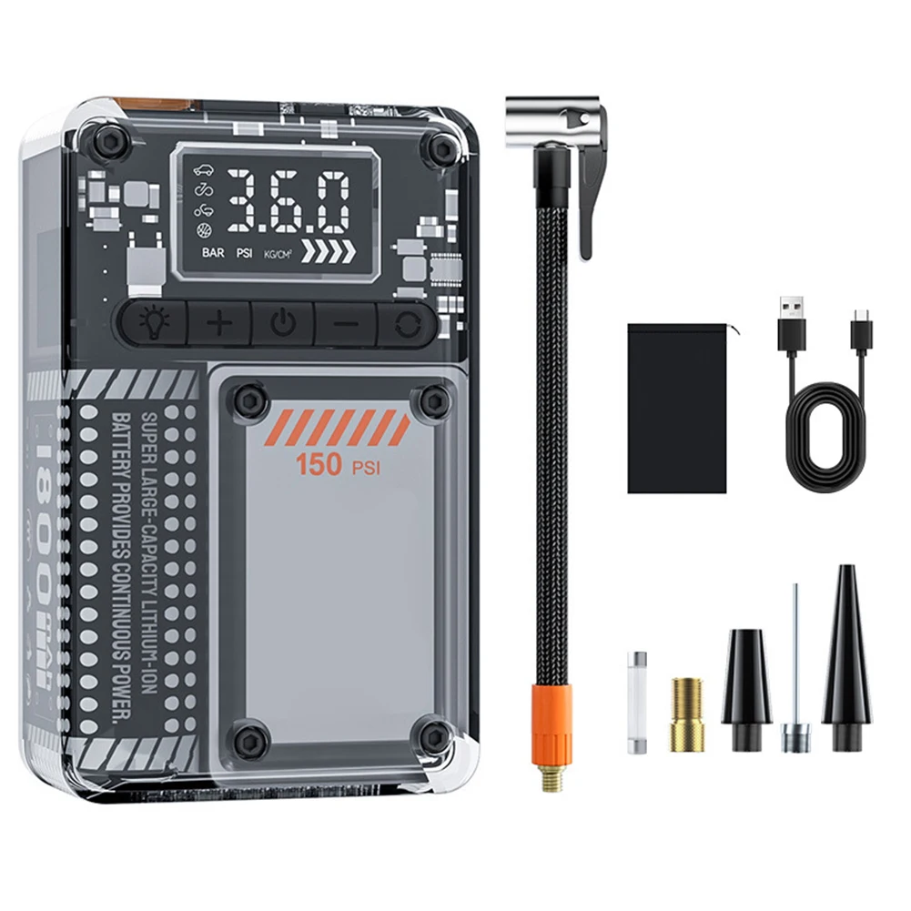 

Беспроводной автомобильный воздушный насос, портативный компрессор, цифровой беспроводной автомобильный насос для накачивания шин для мотоциклов, велосипедов, воздушный насос