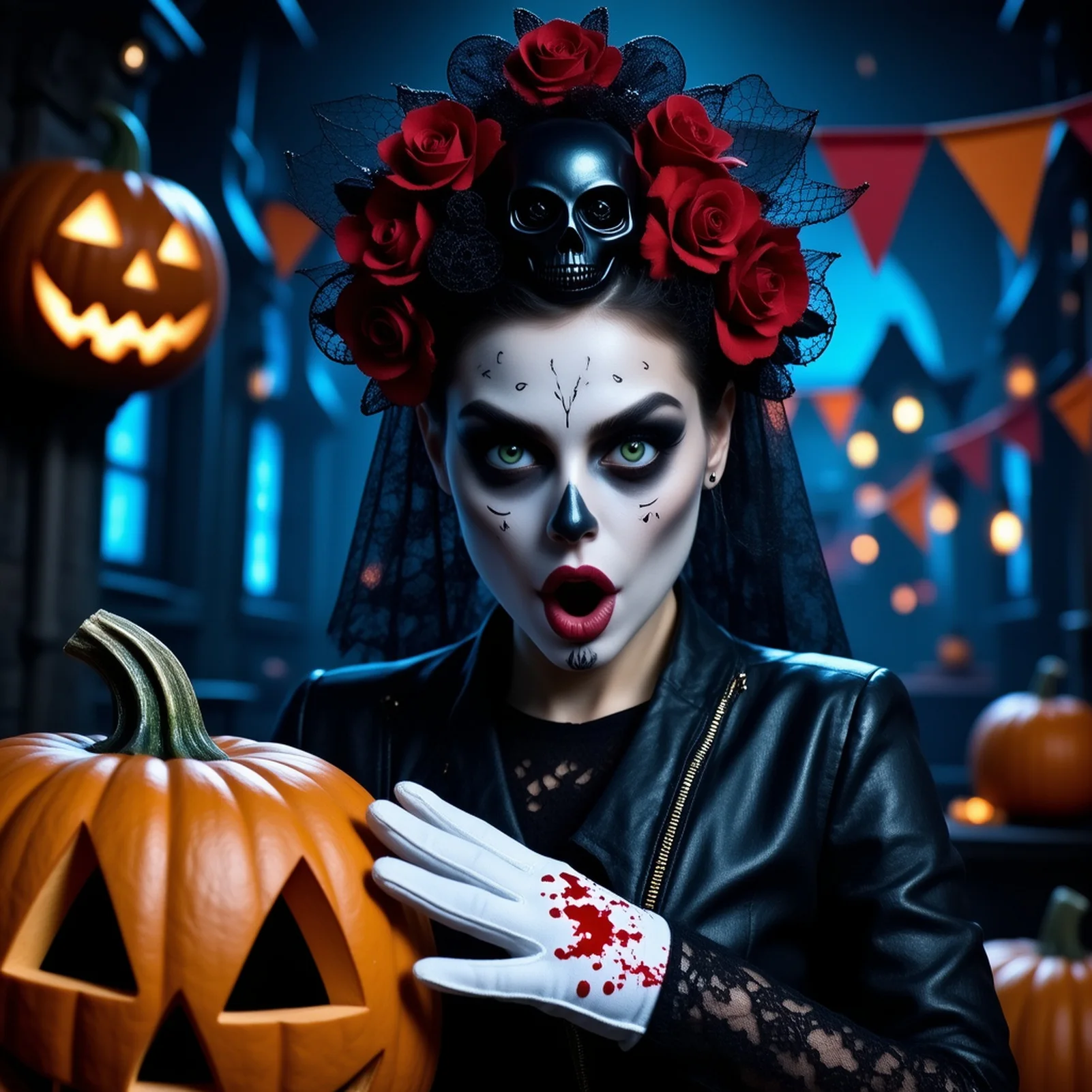 

Кровавые перчатки для косплея ужасов, реквизит на Хэллоуин, страшные аксессуары для вечеринок для костюма ведьмы вампира