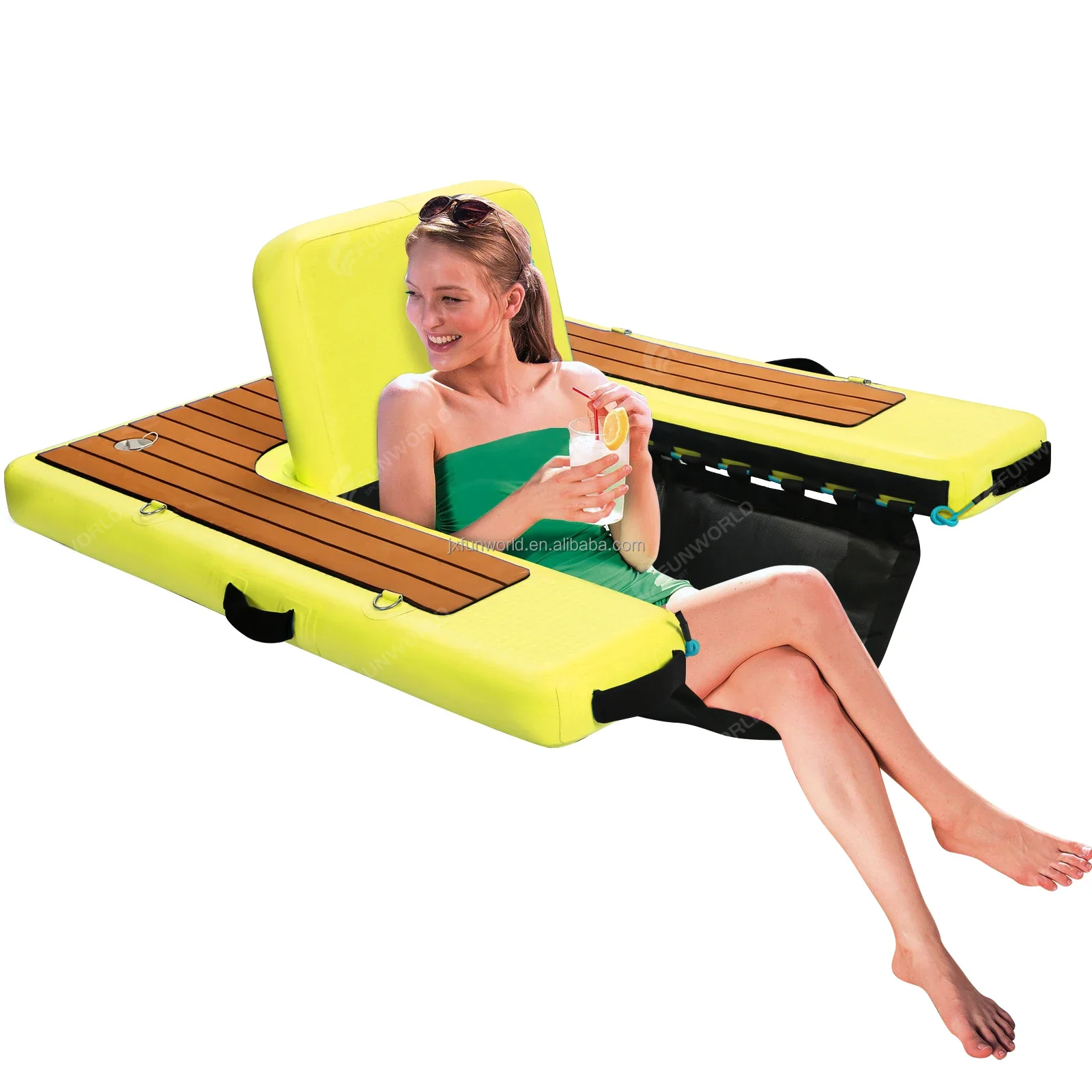 Inflatable Pool Chair Lounge Water Floating Chair Portable Water Hammock for Summer Pool Lounge
