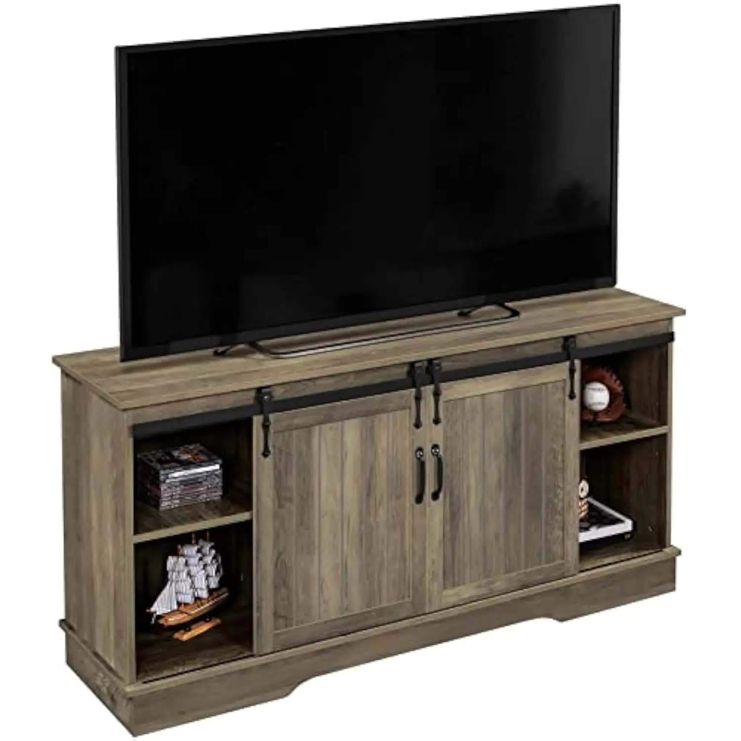 

TV Stand for 65 Inch TV, Tall Media Entertainment Center with Storage Cabinets, Farmhouse TV Console for Living Room & Gaming