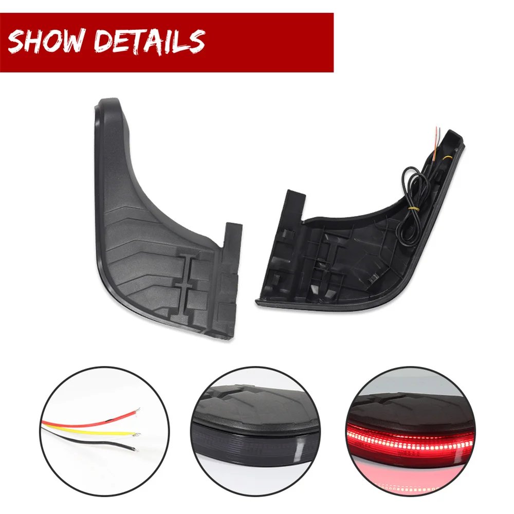 3-in-1 الأحمر LED مانع صدمات خلفي للسيارة الزاوية خطوة الوسادة الذيل ضوء الفرامل ث/مجموعة أضواء الإشارة بدوره متتابعة لتويوتا تندرا 2007-2013 #2