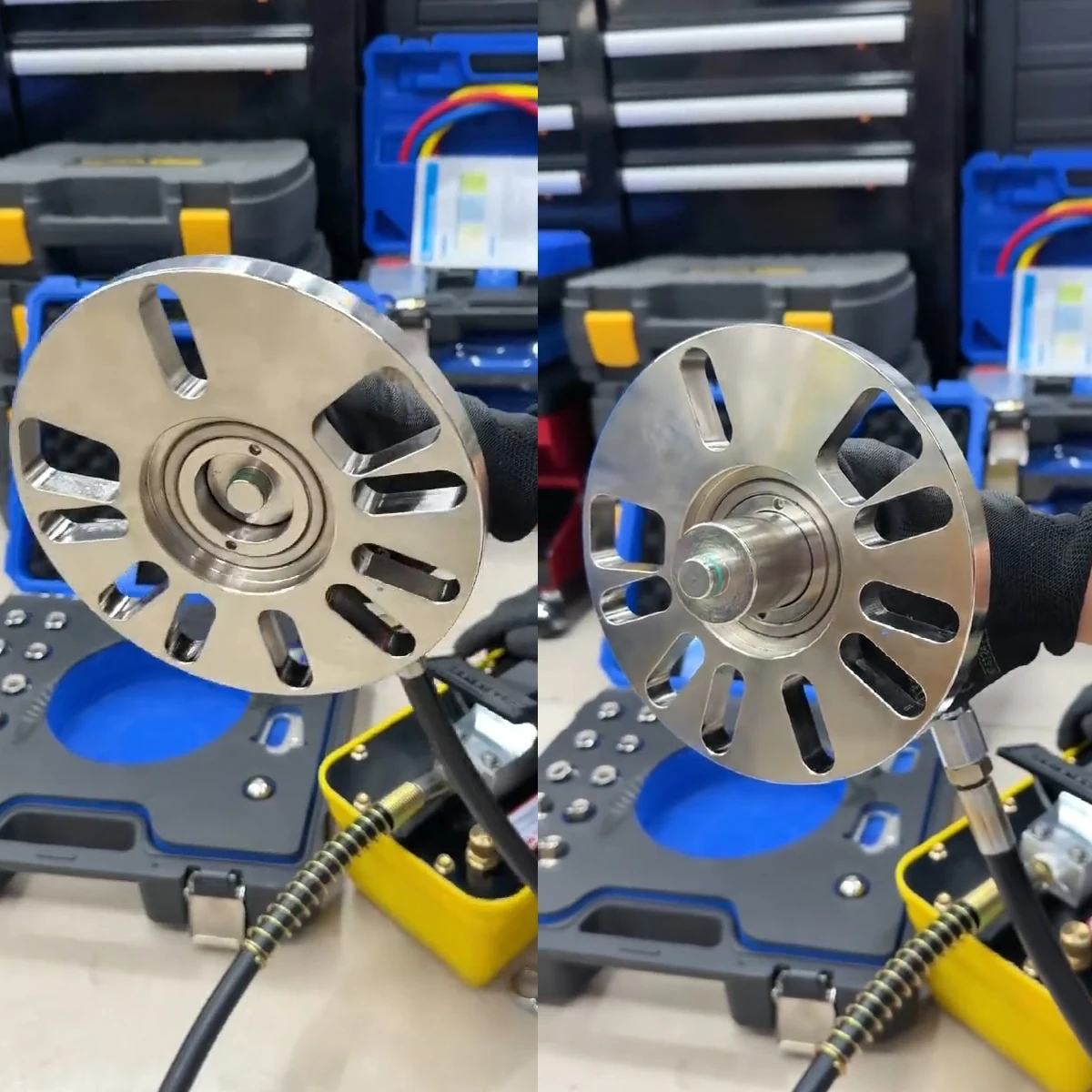 Tlf universal interno cv joint extrator eixo da roda dianteira meio eixo kit de ferramentas desmontagem do cubo hidráulico metade sh