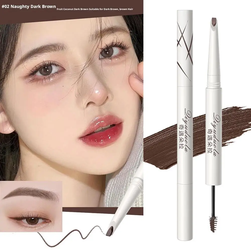 3Colors ブラック ダブルエンド アイブロウ ペンシルは自然に防水性があり、汗に強く、汚れにくいので、あらゆる肌の色に適しています。