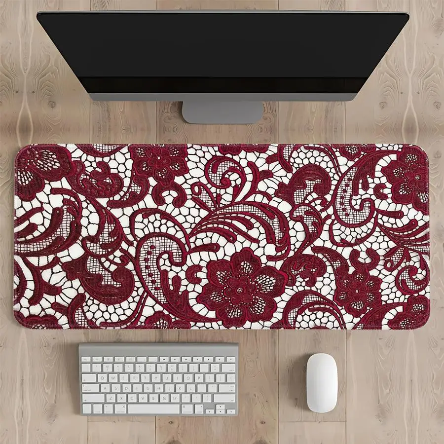 

Lace Flower Mouse Pad office Pad Computer Laptop Pad Desk accessories Game Console Pad Keyboard Mouse Pad Anti slip