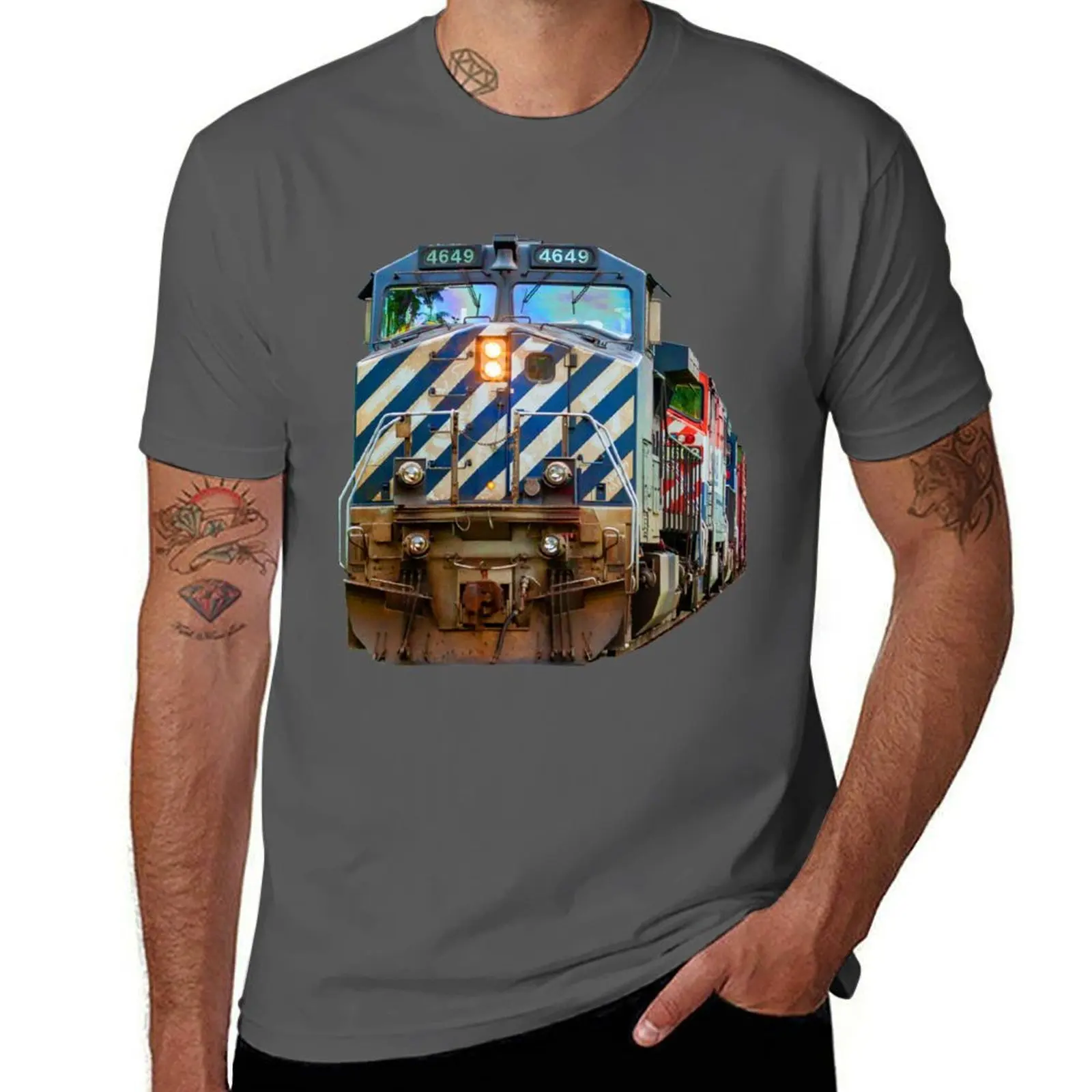 

Locomotive in Canada T-Shirt Casual Loose Fit Short Sleeve T-Shirt
