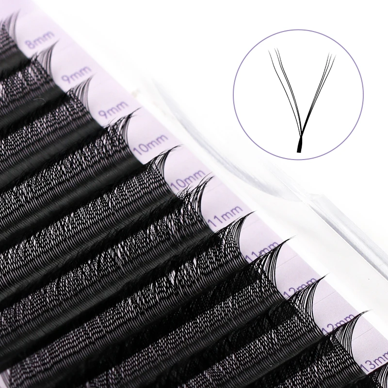 NATUHANA Automatische bloei 6D W-vorm Bloom Premade Fans Wimpers Extensions Natuurlijk zacht licht Individuele wimpers