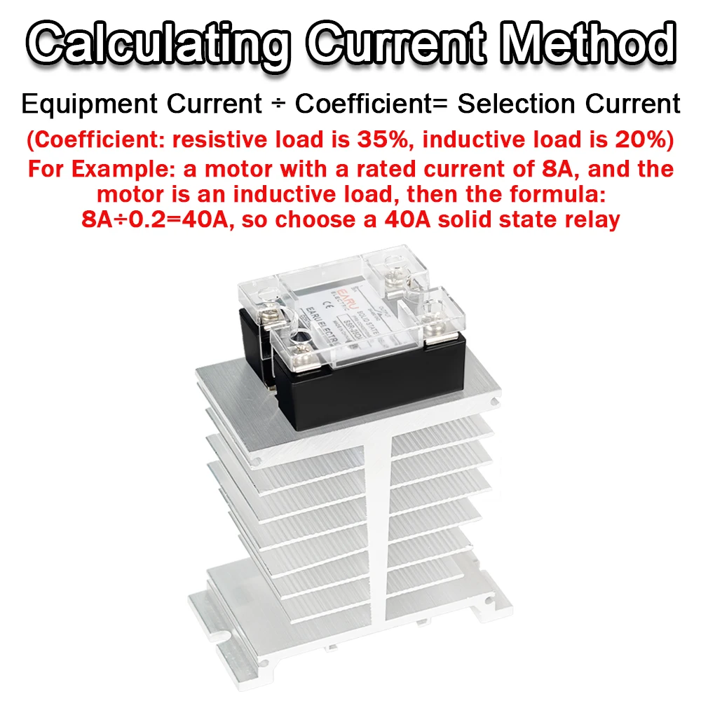 1Pcs 10A-200A New Single Phase Three Phase Solid State Relay Module Heat Sink SSR DA AA DD Aluminum Fins Radiator Din Rail Mount