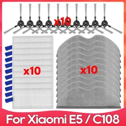 Compatible For ( Xiaomi Robot Vacuum E5 / C108 ) Side Brush Mop Hepa Filter Robot Vacuum Cleaner Accessories Part Spare