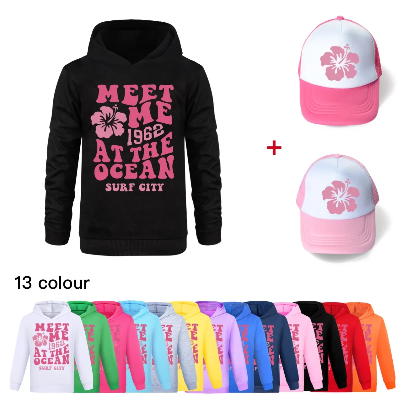 Carnaval meet me Clothes Kids Student Hoodie Baby Girls Hoody Sweaters Boys Long Sleeve Coats Children's Clothing+hat3770