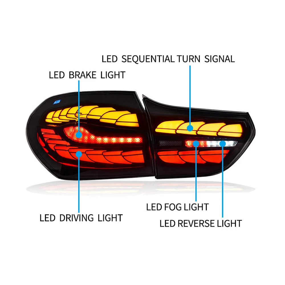 LED Tail Lights for BMW 1 Series F52 2016-2022 Sequential Turn Signals Dynamic Startup Rear Lamps