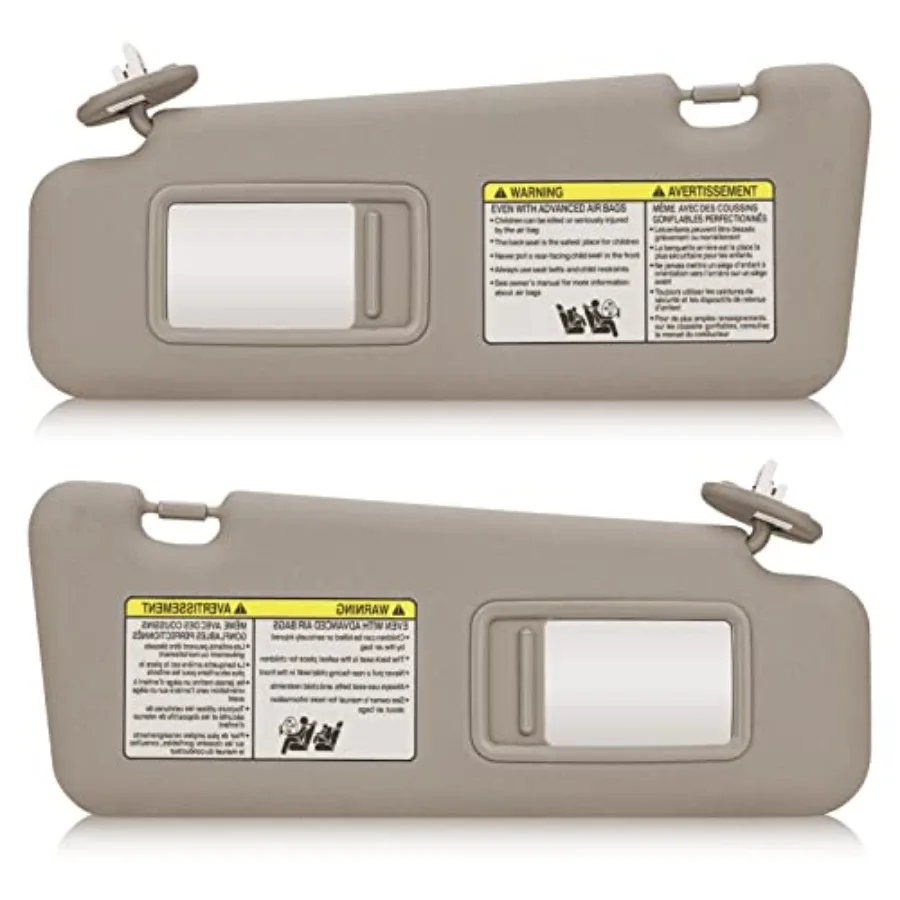 

Left and Right Sun Visor with Light for 2008-2013 Toyota Highlander Driver and Passenger Side Sunvisor Replacement 74320-48500-